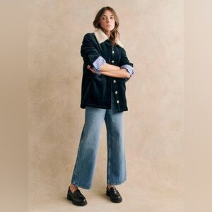 NWT Sezane Will Jacket - Navy Faux Sheepskin
Collar XS